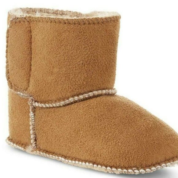 Infant/toddler Abalene Brown Moccasin Booties - Picture 1 of 3